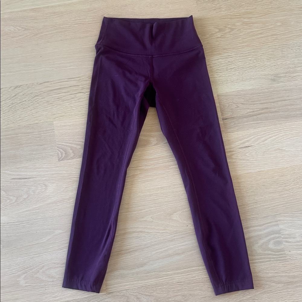 Lululemon Wunder Undwr maroon High-Waist Leggings, 23” inseam